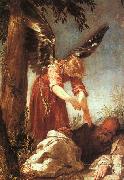 ESCALANTE, Juan Antonio Frias y An Angel Awakens the Prophet Elijah dfg oil painting on canvas